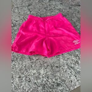 Umbro Women's Bright Pink Athletic Shorts